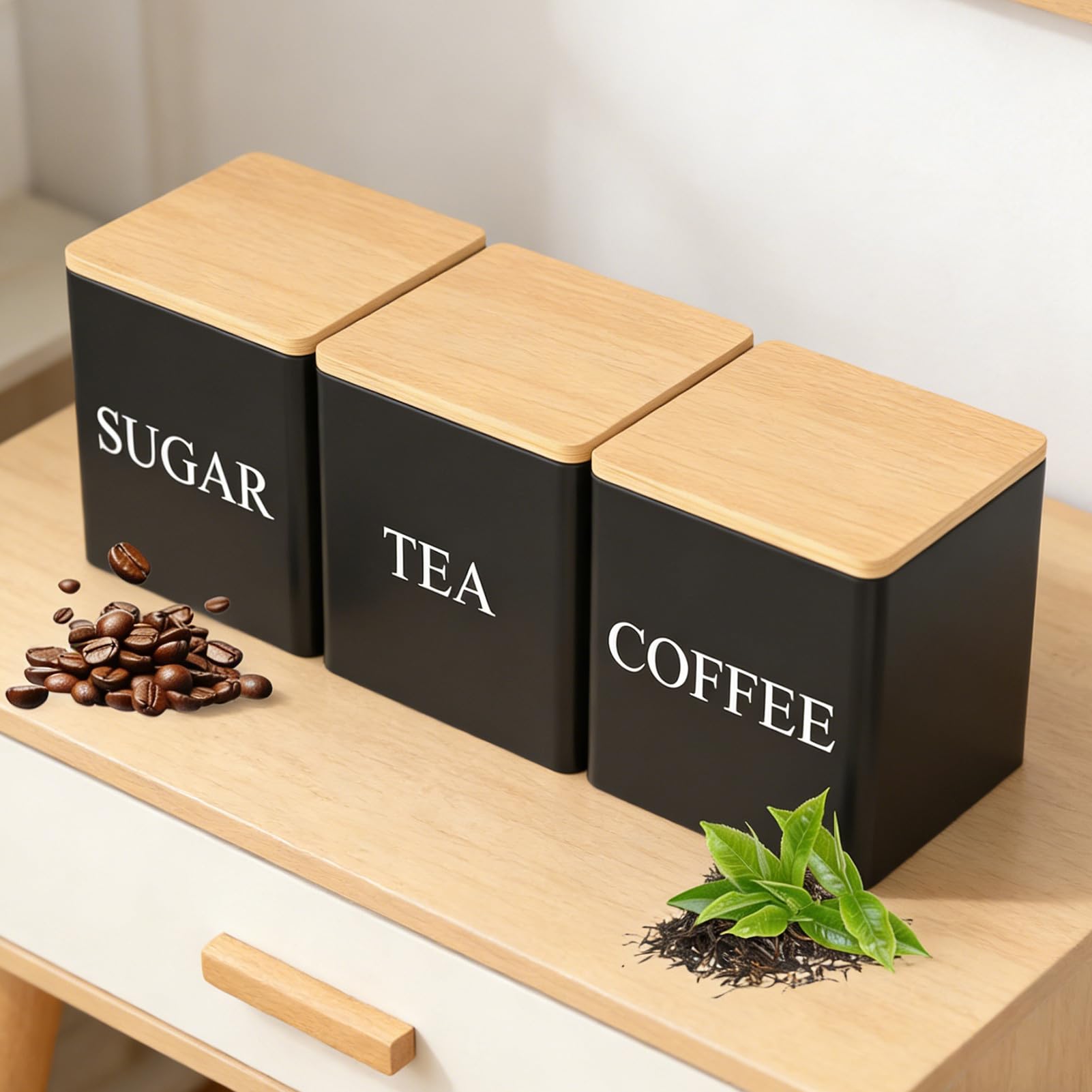 Amazon｜茶筒・ティーキャニスター・茶缶 3個セット 500ml 食品保存